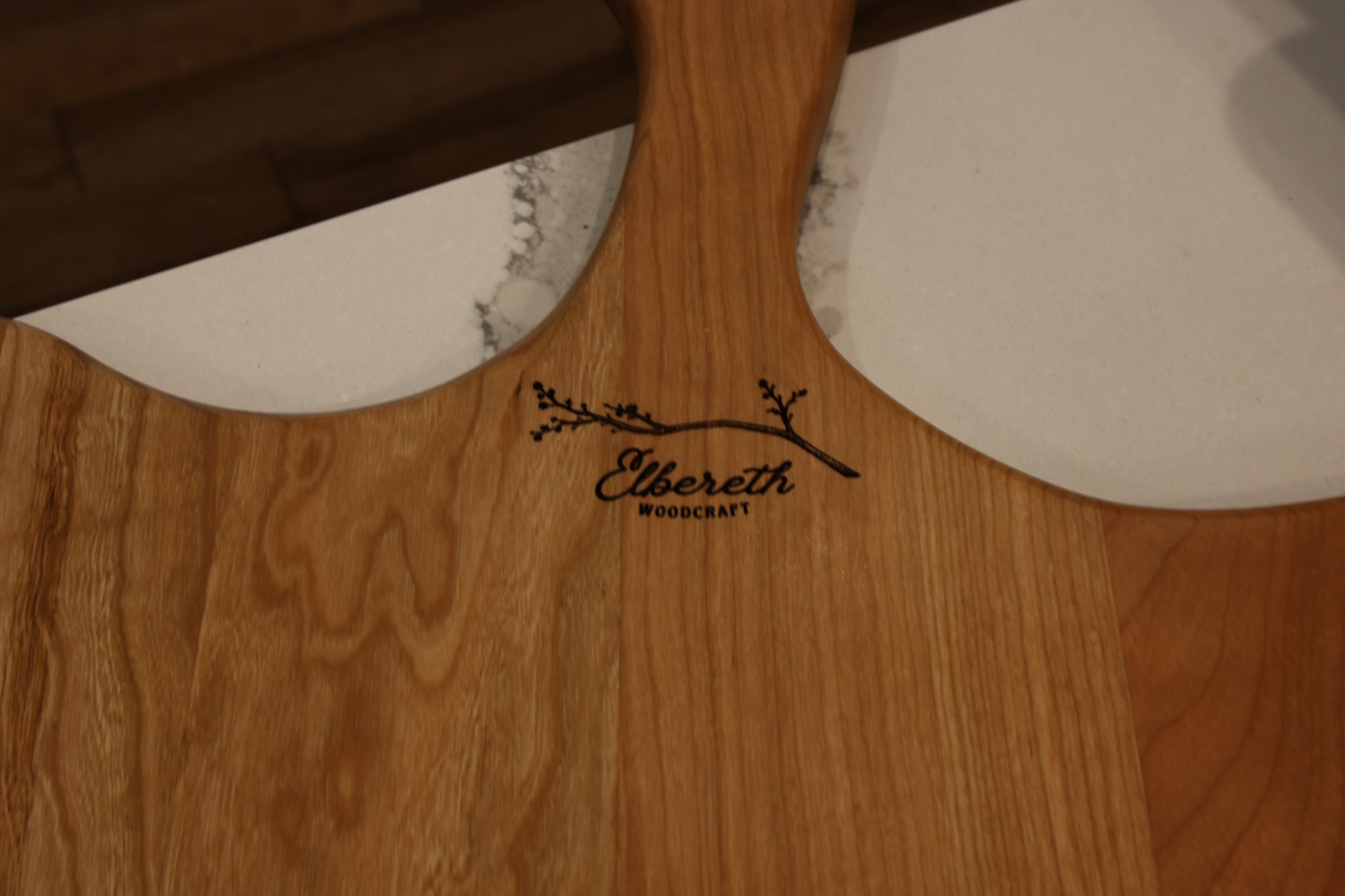 Large Cherry Charcuterie Board | Scroll Handle