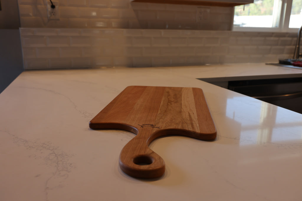 Large Cherry Charcuterie Board | Scroll Handle