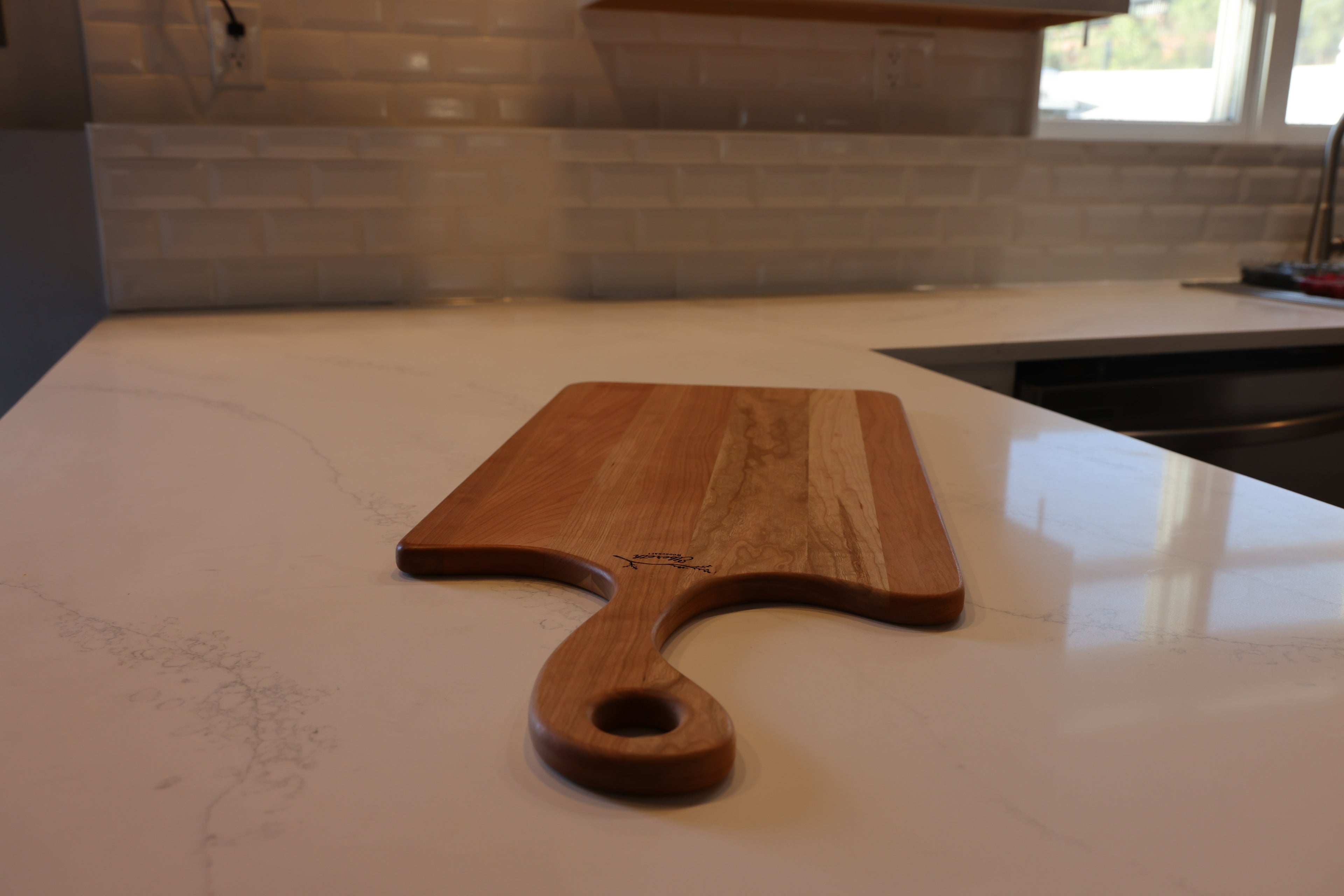 Large Cherry Charcuterie Board | Scroll Handle