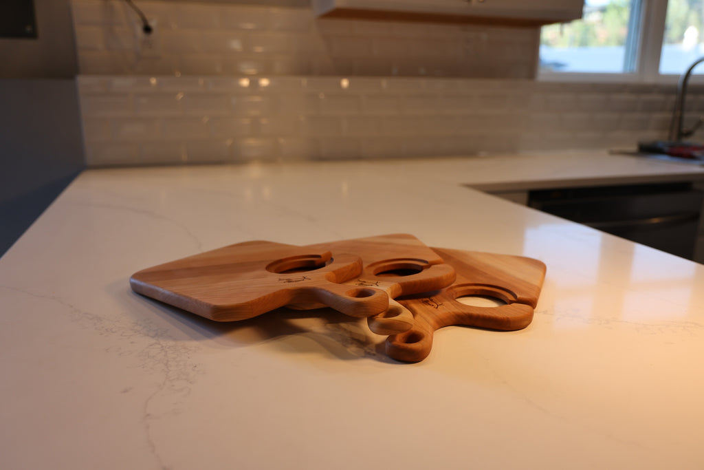 Cherry Wine & Cheese Board Set Of 3