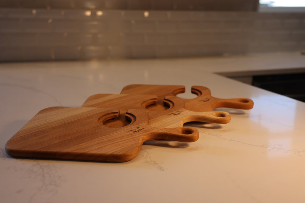 Cherry Wine & Cheese Board Set Of 3