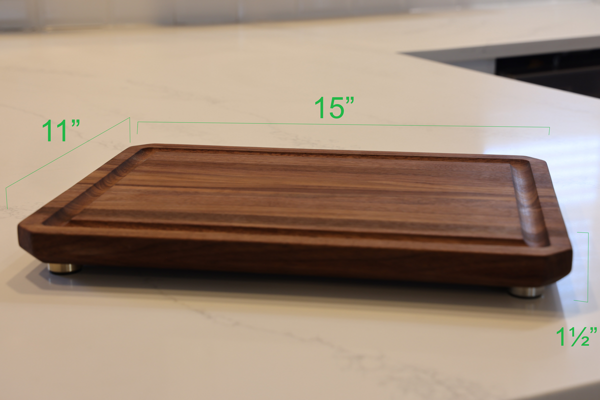 Walnut Chef's Cutting Board With Feet