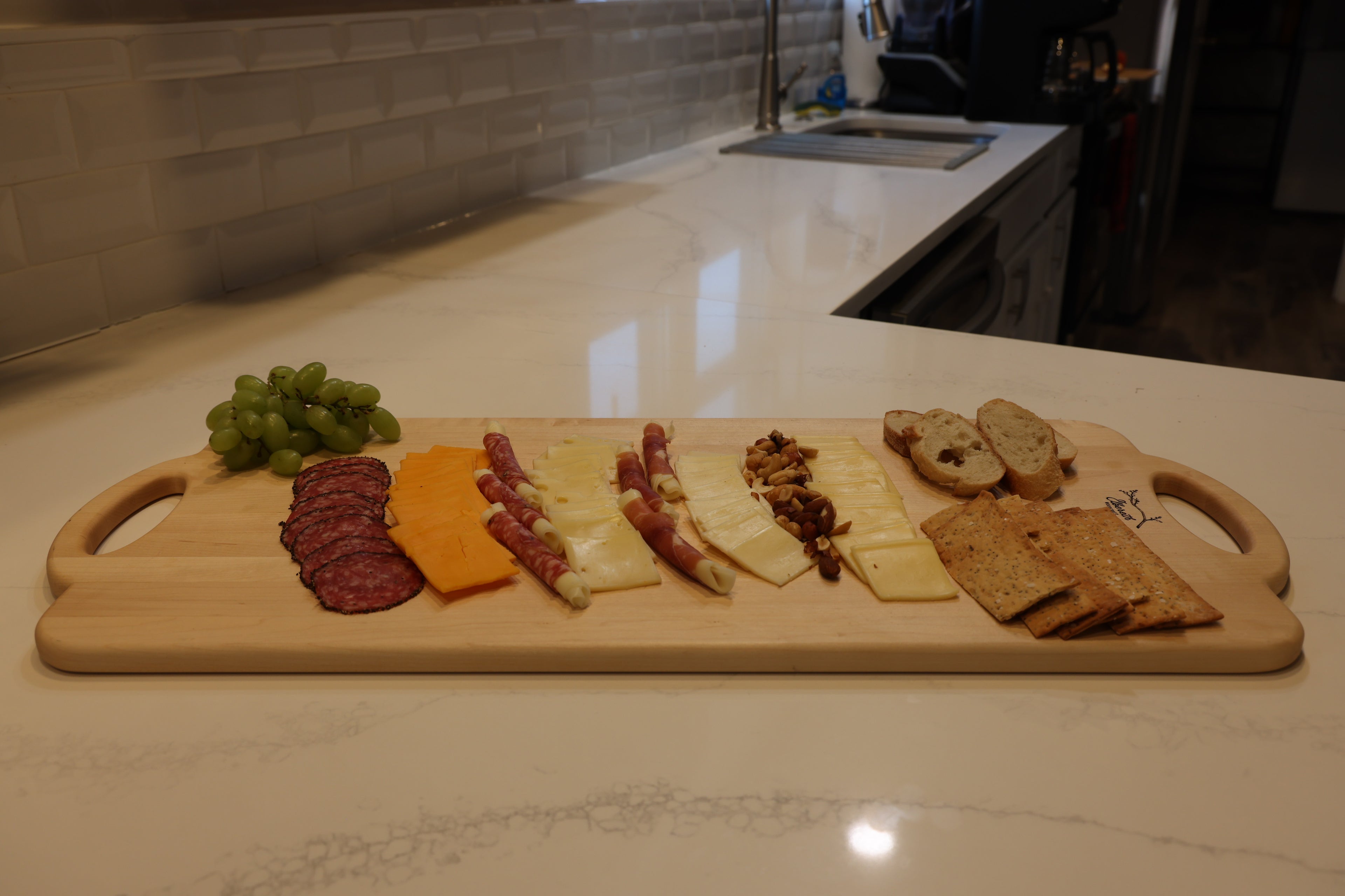 Large Maple Charcuterie Board | Two Handles
