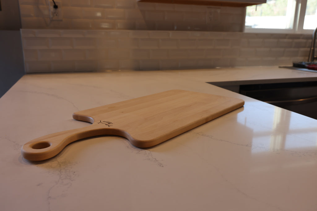Large Maple Charcuterie Board | Scroll Handle