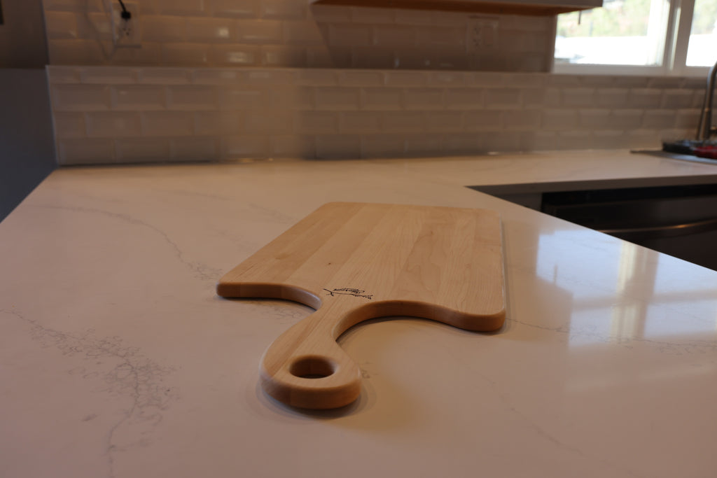 Large Maple Charcuterie Board | Scroll Handle