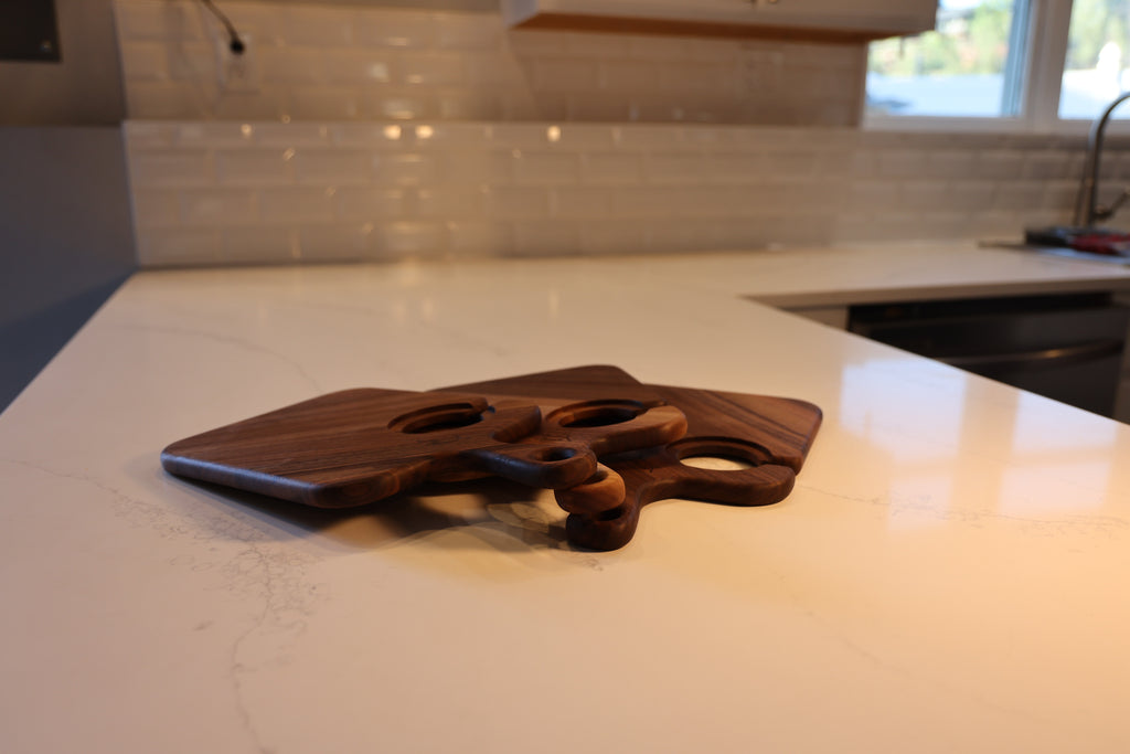 Walnut Wine & Cheese Board Set Of 3