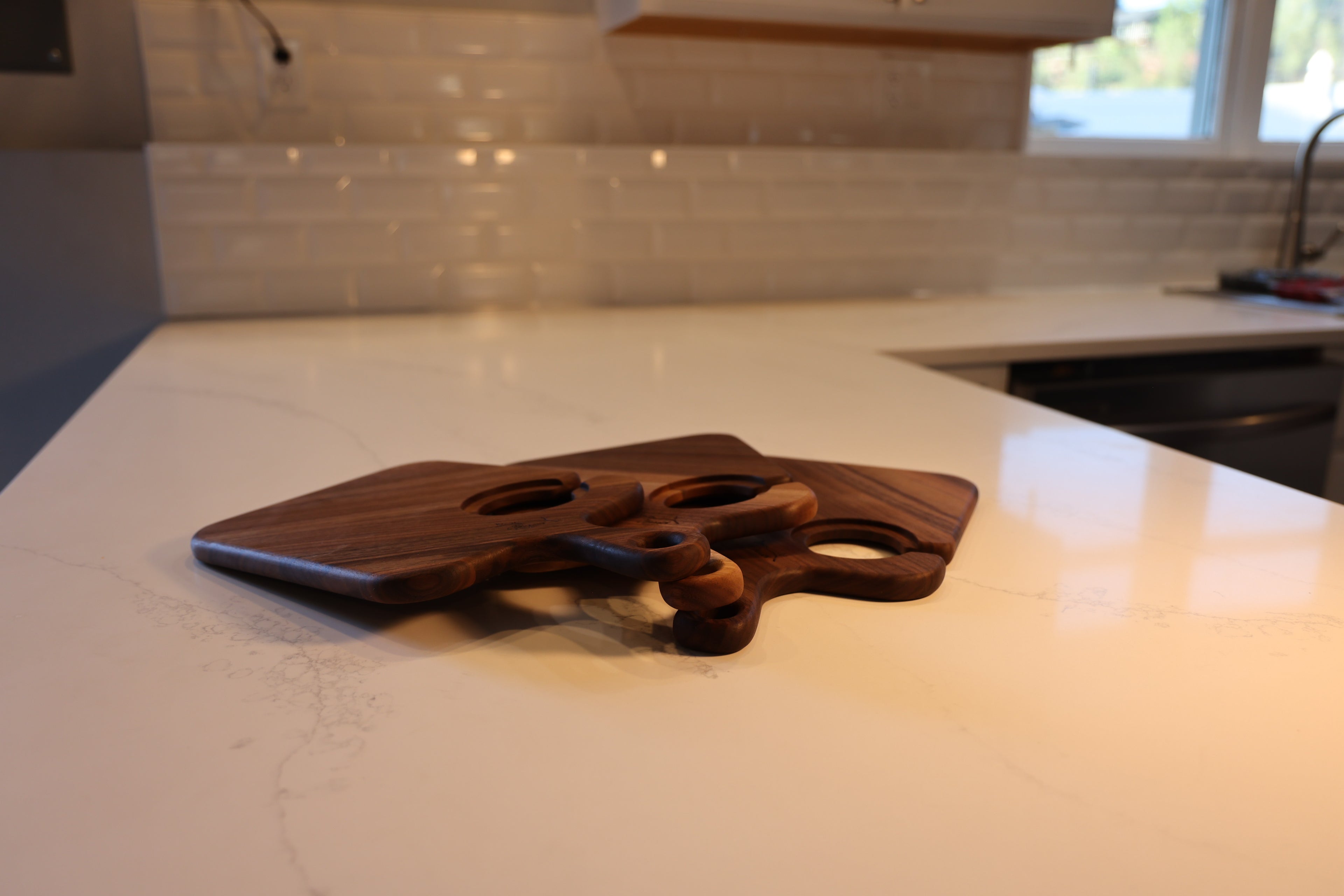 Walnut Wine & Cheese Board Set Of 3
