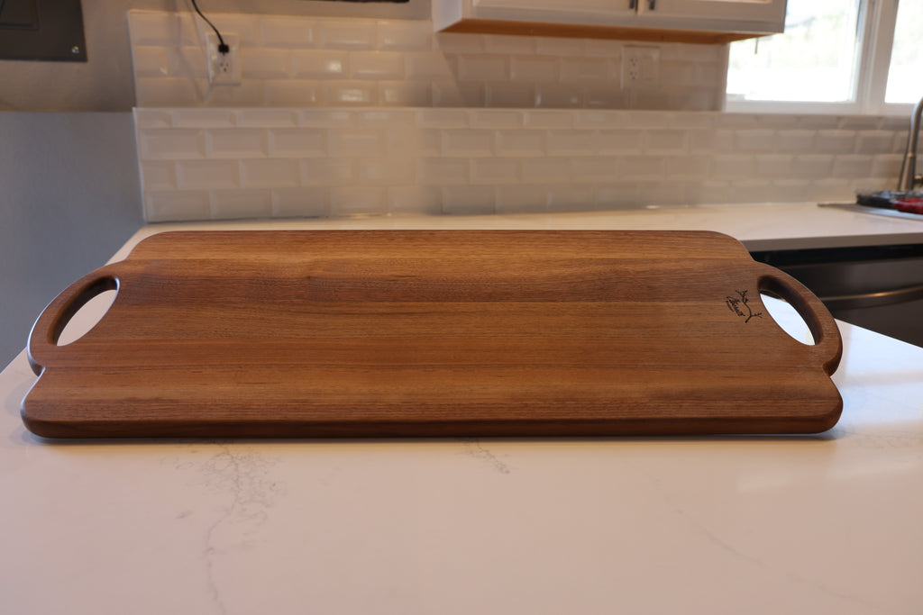 Large Walnut Charcuterie Board | Two Handles