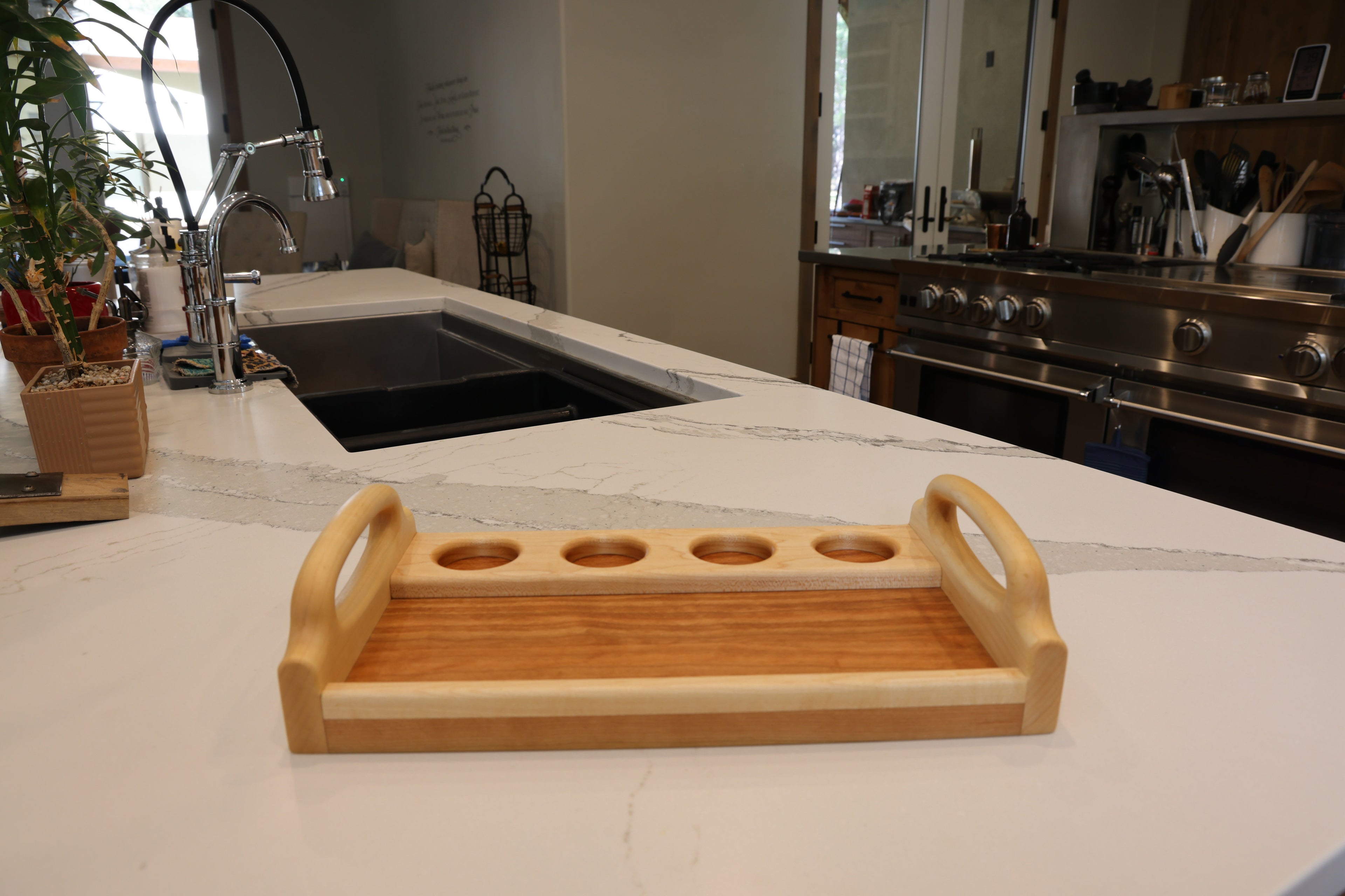 Bourbon Tray | Maple on Cherry