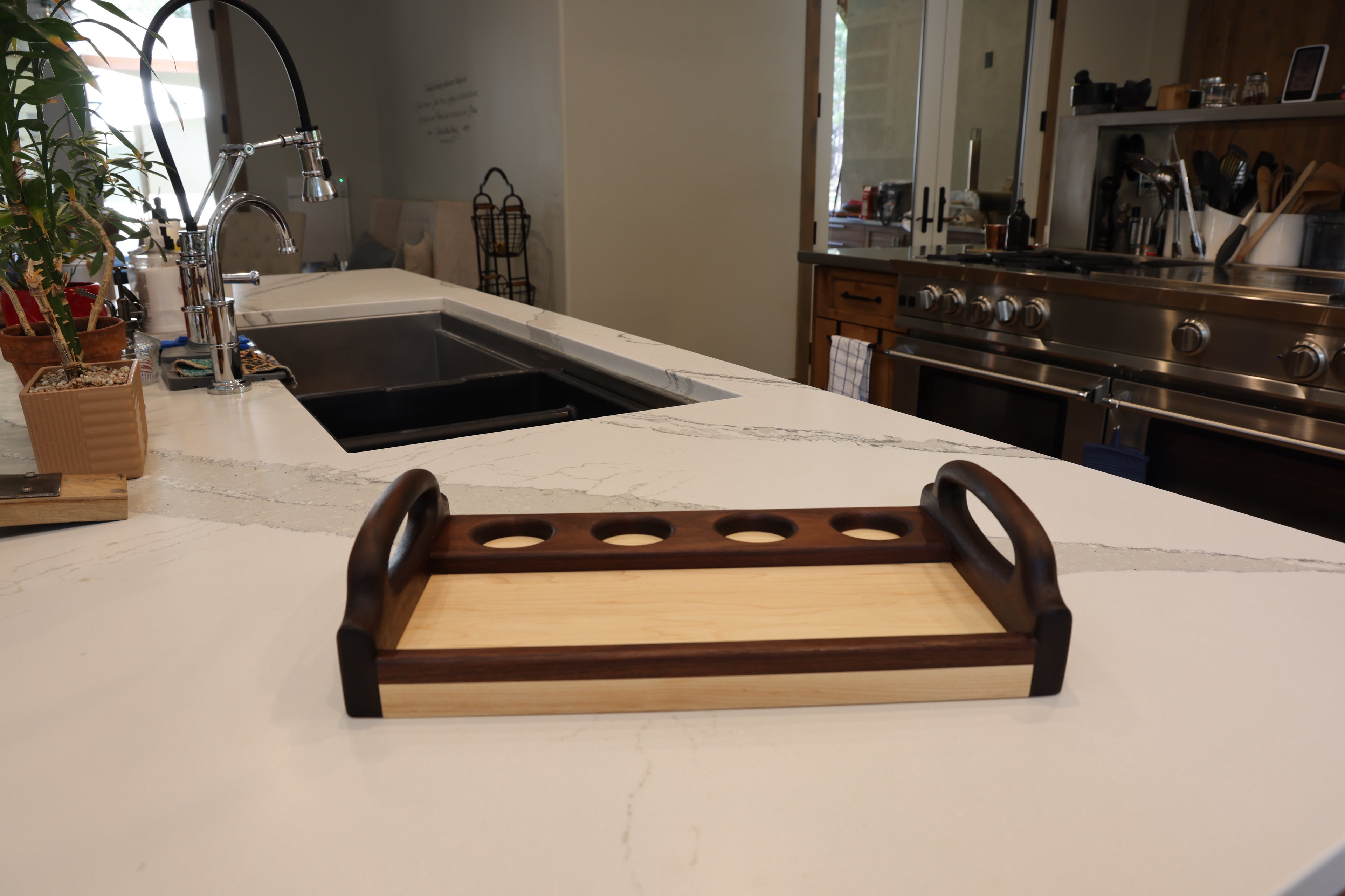 Bourbon Tray | Walnut on Maple